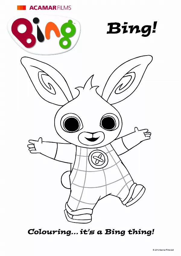 Bing Colouring Sheet